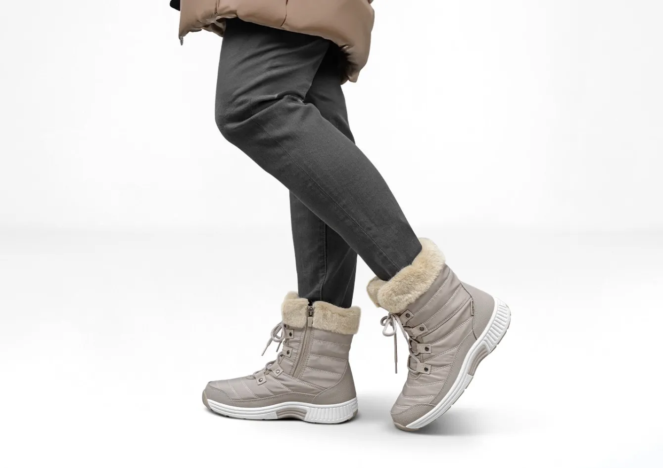 OrthoFeet Boots<Alps Waterproof - Beige
