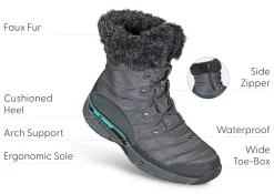 OrthoFeet Boots<Alps Waterproof - Black