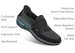 OrthoFeet Casual Shoes|Hands-Free Shoes<Amalya - Black
