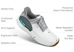 OrthoFeet Sneakers|Athletic Sneakers<Approach Shot Hands-Free Golf - White/Silver