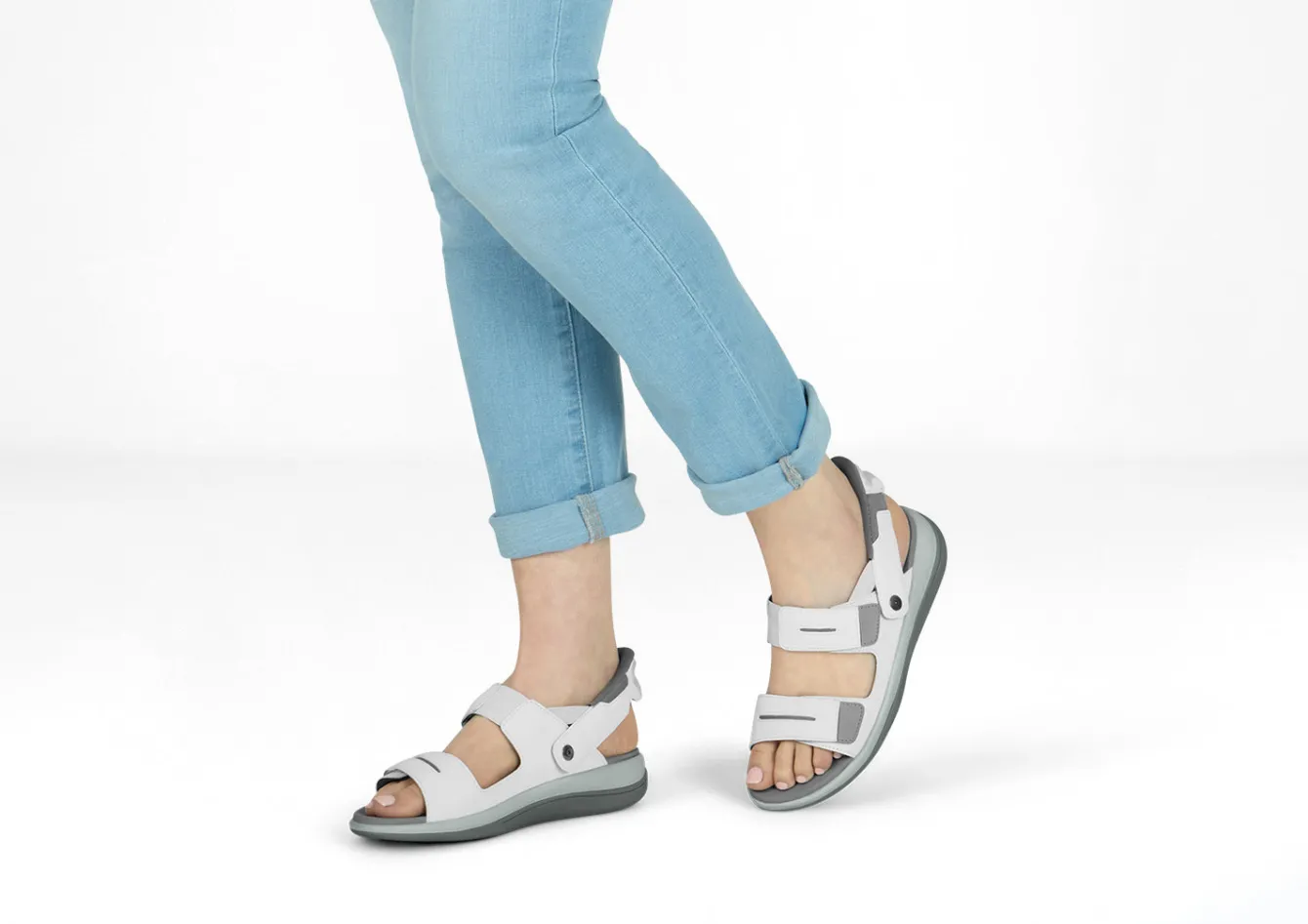 OrthoFeet Sandals|Hands-Free Shoes<Calypso Hands-Free - White