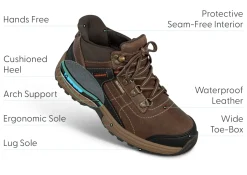 OrthoFeet Boots|Hands-Free Shoes<Carmel Hands-Free Waterproof - Brown