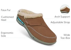 OrthoFeet Slippers|Clogs & Mules<Charlotte - Brown