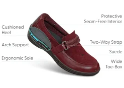 OrthoFeet Casual Shoes|Dress Shoes<Chelsea - Dark Cherry