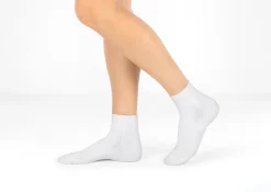 OrthoFeet Compression Socks<Compression Ankle Socks 15-20 mmHg - White