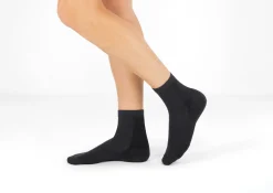 OrthoFeet Compression Socks<Compression Ankle Socks 15-20 mmHg - Black