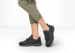 OrthoFeet Sneakers<Coral No-Tie - Black