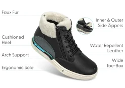 OrthoFeet Boots|Casual Shoes<Elin - Black