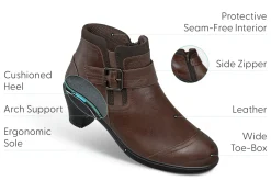 OrthoFeet Boots|Casual Shoes<Emma - Brown