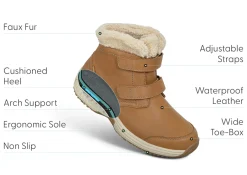 OrthoFeet Boots<Florence Waterproof - Camel
