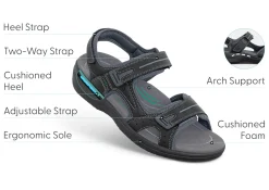 OrthoFeet Sandals<Gemini - Black