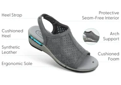 OrthoFeet Sandals|Casual Shoes<Hazel - Gray
