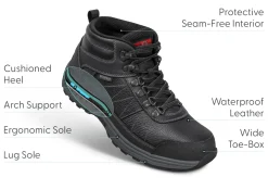 OrthoFeet Boots|Hiking Boots<Hunter Waterproof - Black