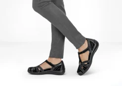 OrthoFeet Casual Shoes|Mary Janes<Juno - Black