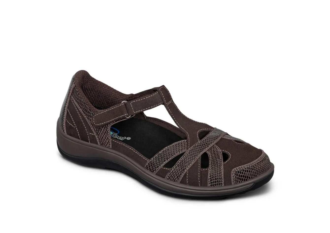 OrthoFeet Casual Shoes|Mary Janes<Juno - Chocolate