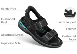 OrthoFeet Sandals|Hands-Free Shoes<Jupiter Hands-Free - Black