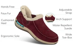 OrthoFeet Slippers|Casual Shoes<Lorin Hands-Free - Bordeaux
