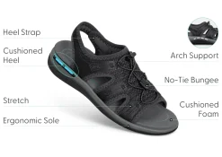 OrthoFeet Sandals<Maui - Black