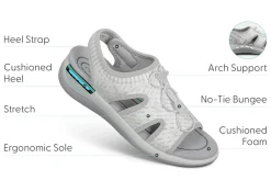 OrthoFeet Sandals<Maui - White/Gray
