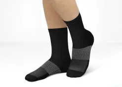 OrthoFeet Compression Socks<Mid-Calf Compression Socks - 18-25 mmHg - Black