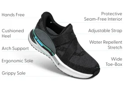 OrthoFeet Sneakers|Casual Shoes<Naya Hands-Free - Black