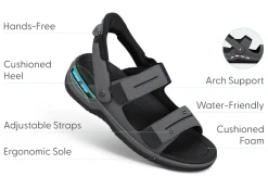 OrthoFeet Sandals<Neptune Hands Free - Gray