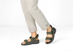 OrthoFeet Sandals<Neptune Hands Free - Olive