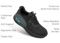 OrthoFeet Sneakers|Athletic Sneakers<Nira Hands-Free - Black/Black