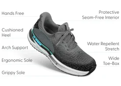 OrthoFeet Sneakers|Athletic Sneakers<Nira Hands-Free - Black/Gray