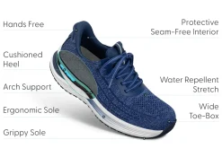 OrthoFeet Sneakers|Athletic Sneakers<Nira Hands-Free - Indigo