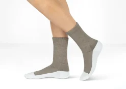 OrthoFeet Diabetic Socks<Padded Sole Diabetic Socks - Brown