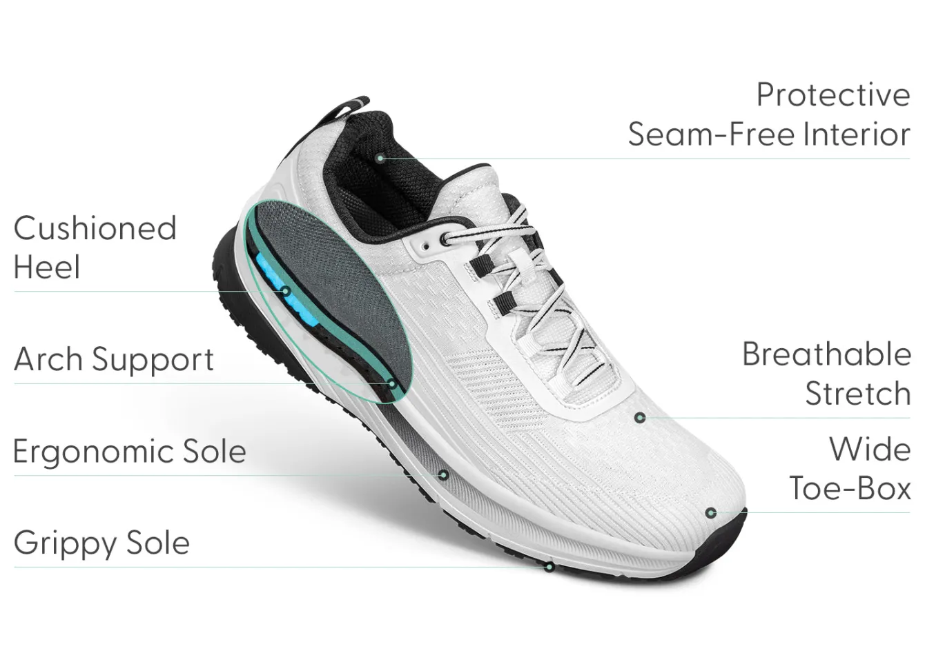 OrthoFeet Sneakers<Race - White