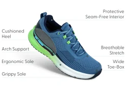 OrthoFeet Sneakers|Athletic Sneakers<Relay - Blue/Green
