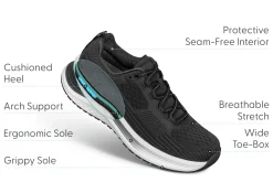 OrthoFeet Sneakers|Athletic Sneakers<Relay - Midnight Black
