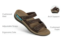 OrthoFeet Sandals<Sahara - Brown Snake