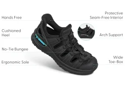 OrthoFeet Sandals|Hands-Free Shoes<Saturn Hands-Free - Black