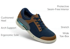 OrthoFeet Casual Shoes<Tabor - Blue