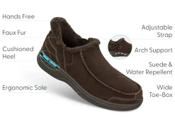 OrthoFeet Slippers|Casual Shoes<Vito Hands-Free - Chocolate